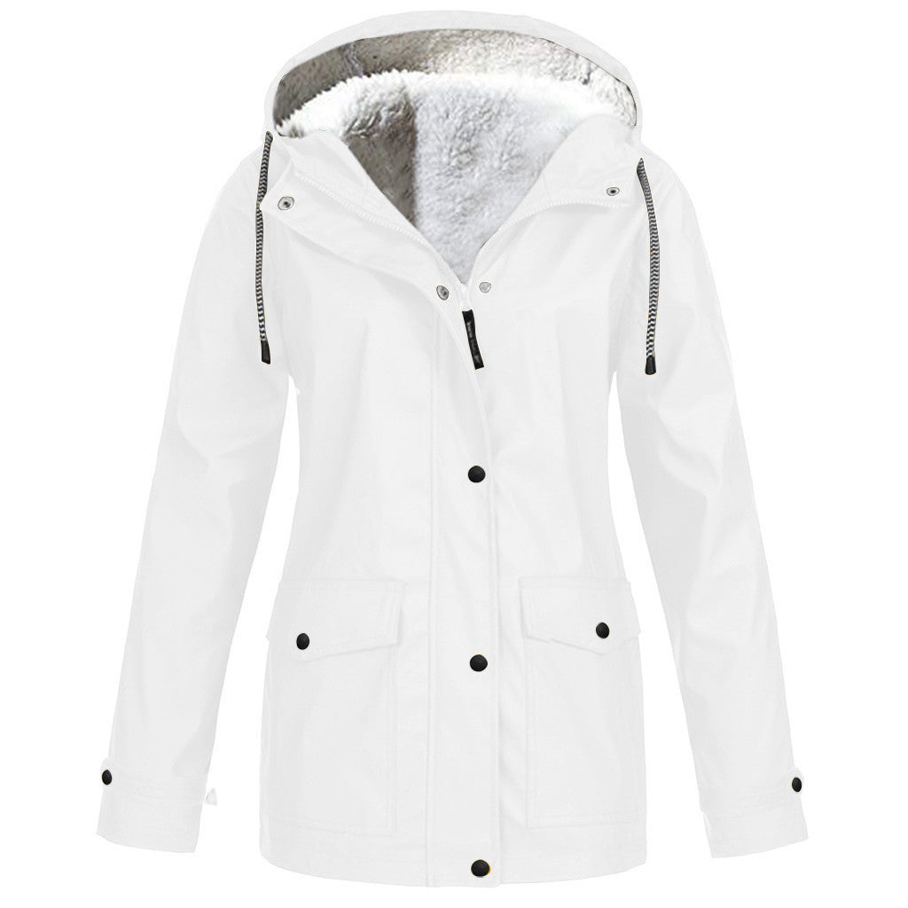Fleece Jacket Outdoor Mountaineering Wear Hooded Jacket Top