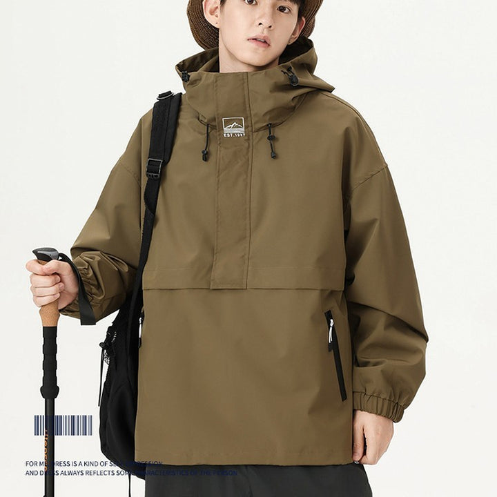 Half Zipper Pullover Outdoor Jacket Coat Functional Mountaineering Clothing Windproof