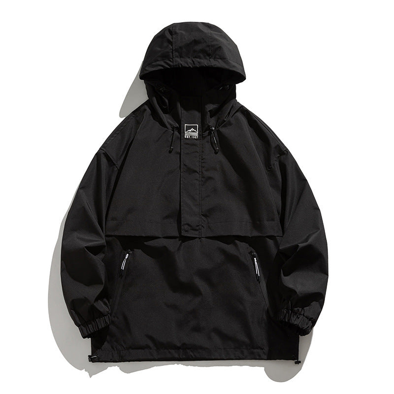 Half Zipper Pullover Outdoor Jacket Coat Functional Mountaineering Clothing Windproof