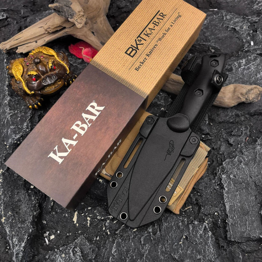 Caba Series BK18-BK19 Wilderness Survival K Sheath Straight Knife Field Knife Camping Fishing Sharp Fruit Knife