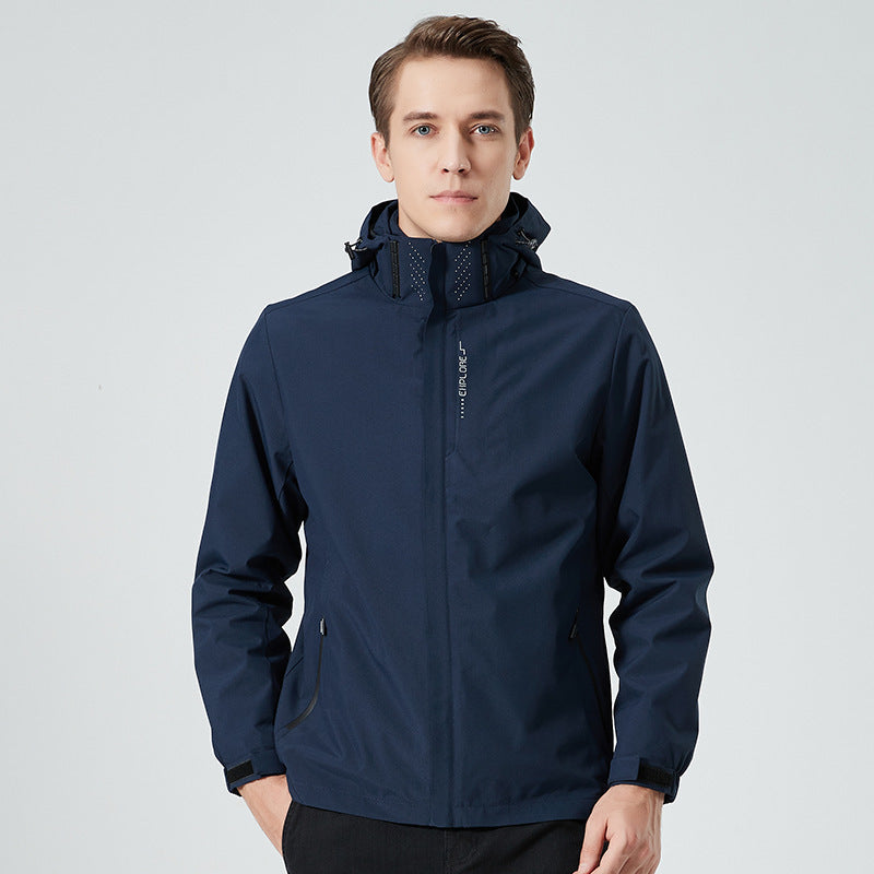 Outdoor Shell Jacket Male And Female Trendy Brand Three-in-one Detachable Two-piece Set Mountaineering Clothing Women's Outdoor Windproof Coat