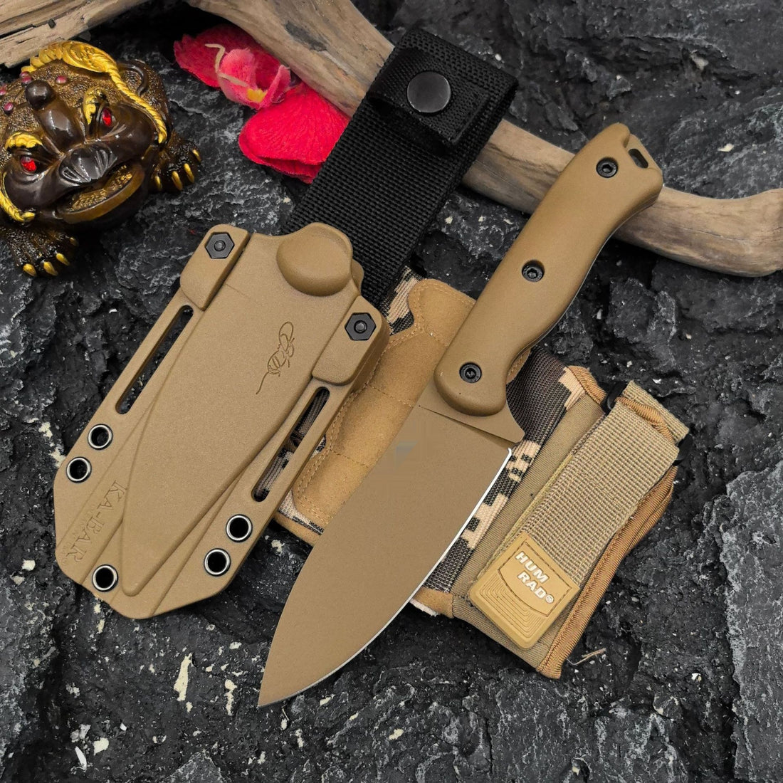Caba Series BK18-BK19 Wilderness Survival K Sheath Straight Knife Field Knife Camping Fishing Sharp Fruit Knife