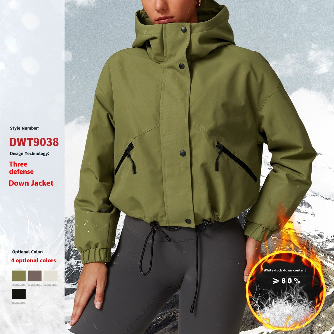 Comfortable Warm Fashionable All-match Shell Down Jacket