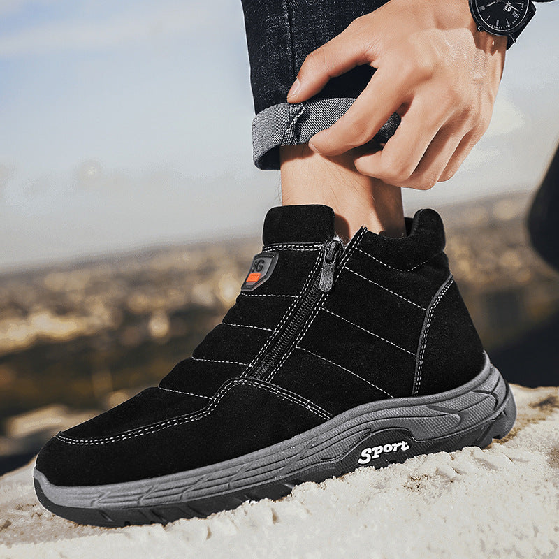Fleece And Cotton Warm Outdoor Hiking Shoes