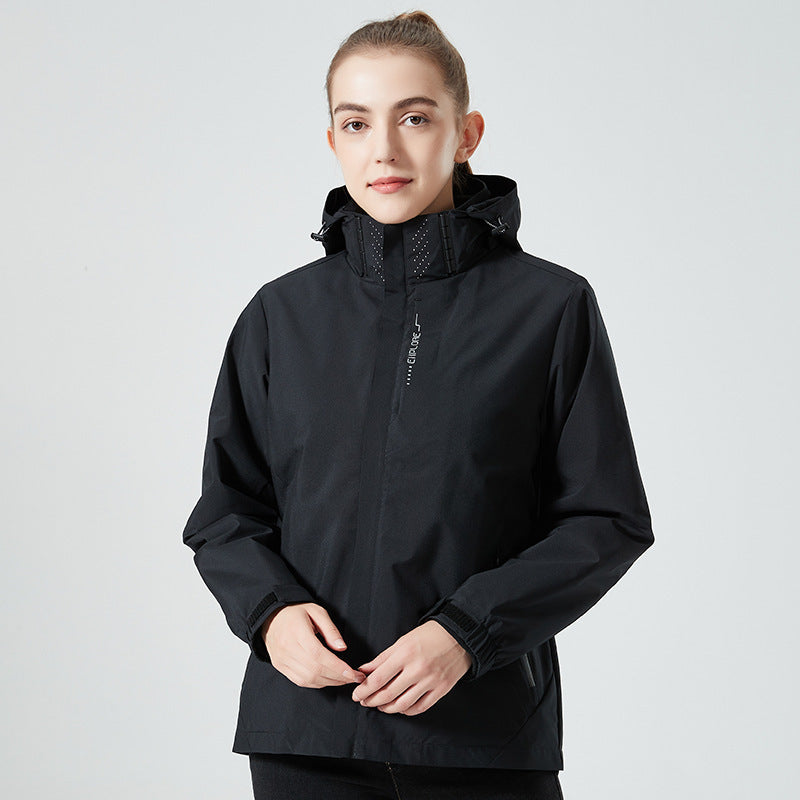 Outdoor Shell Jacket Male And Female Trendy Brand Three-in-one Detachable Two-piece Set Mountaineering Clothing Women's Outdoor Windproof Coat